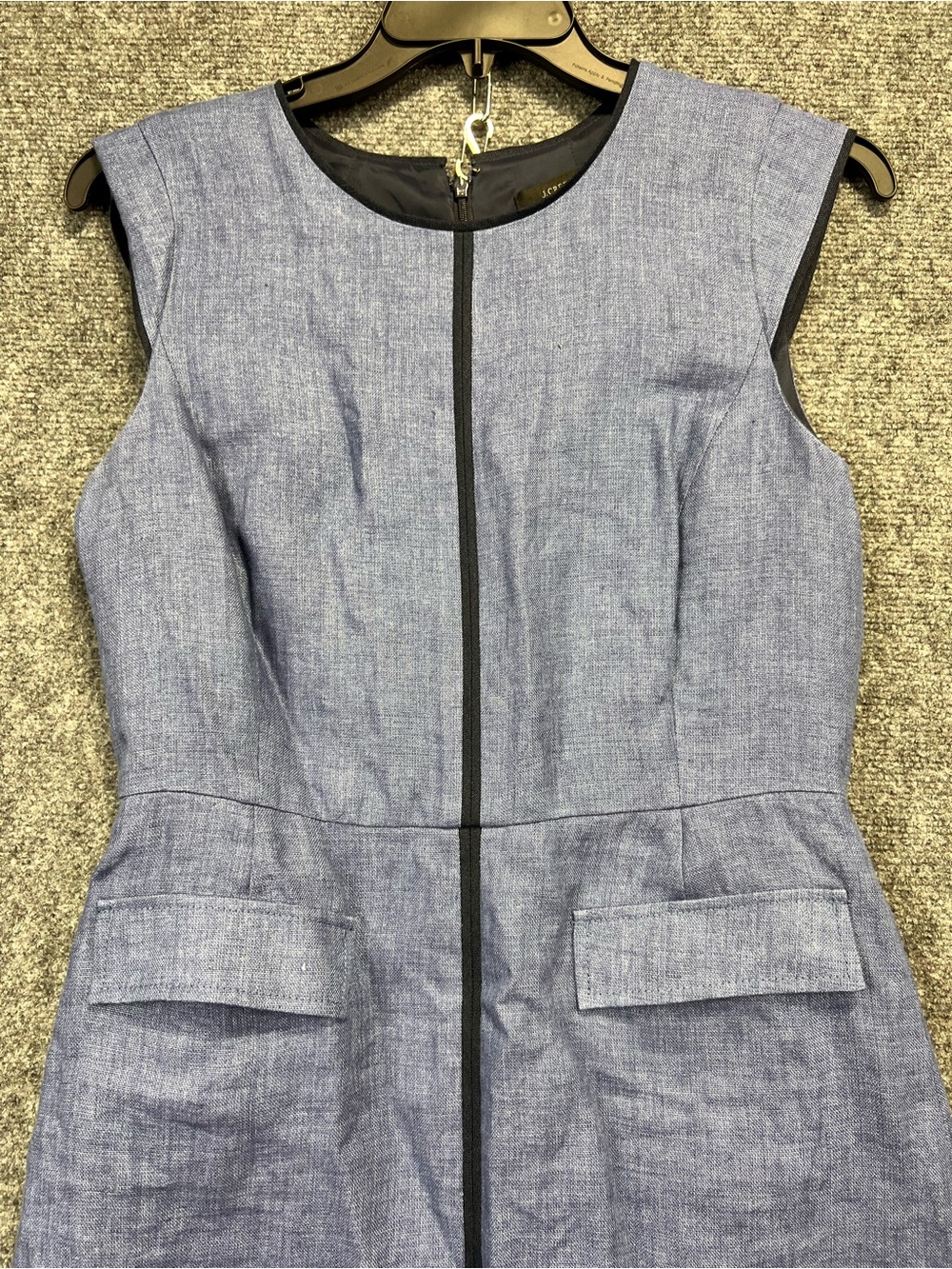 J Crew Linen Chambray Shift Dress